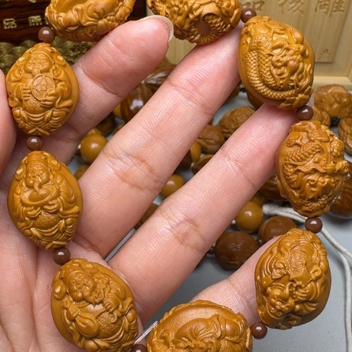 橄榄核手串/手链九龙财神