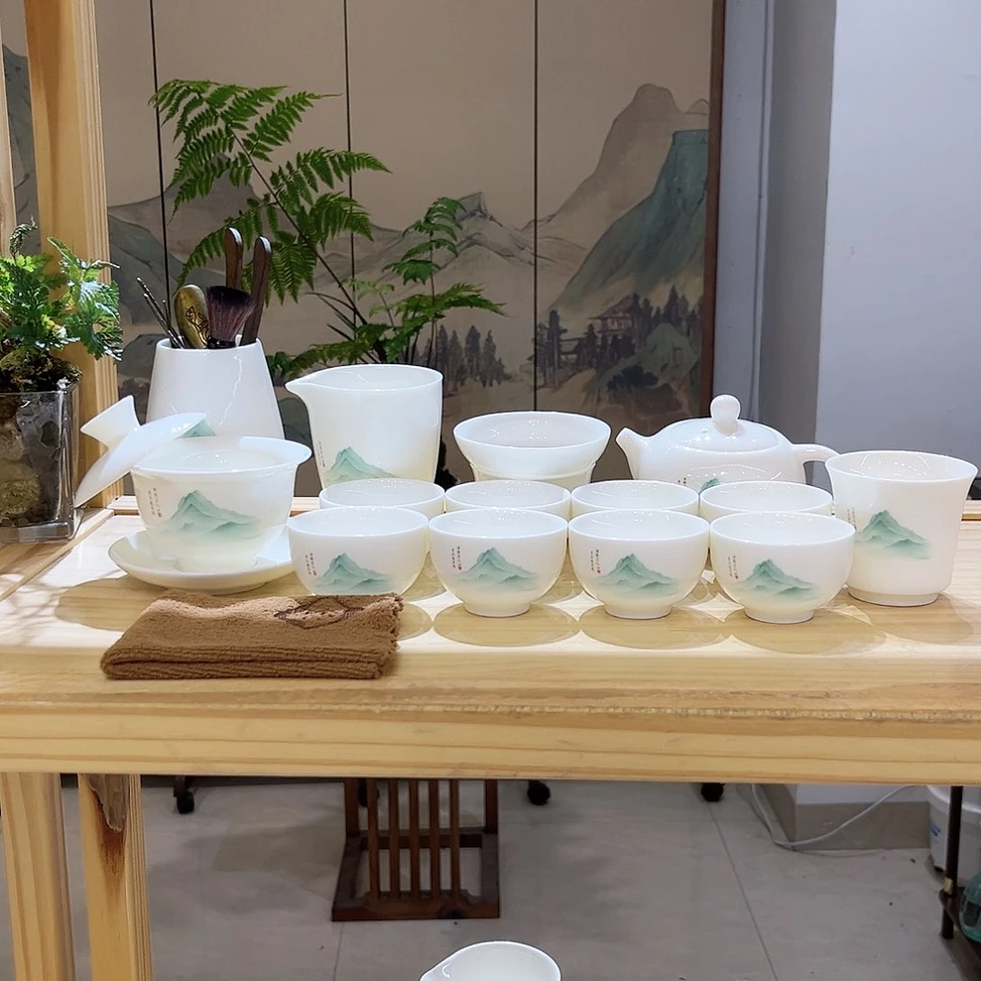 【都彩】又见青山羊脂玉瓷21头