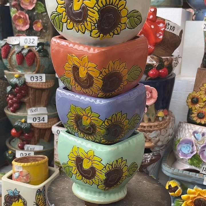 粗陶材质多肉花盆