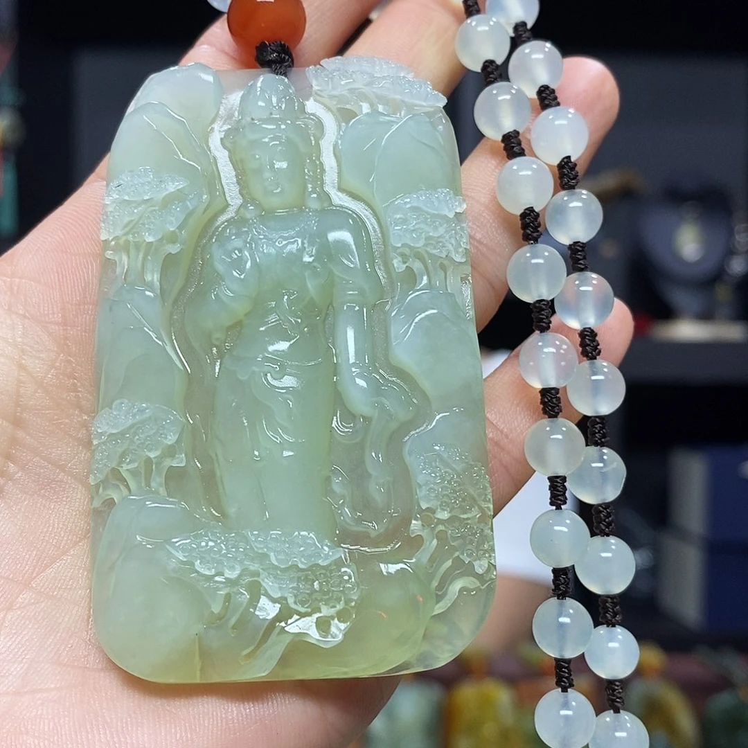 未镶嵌岫玉挂件吊坠