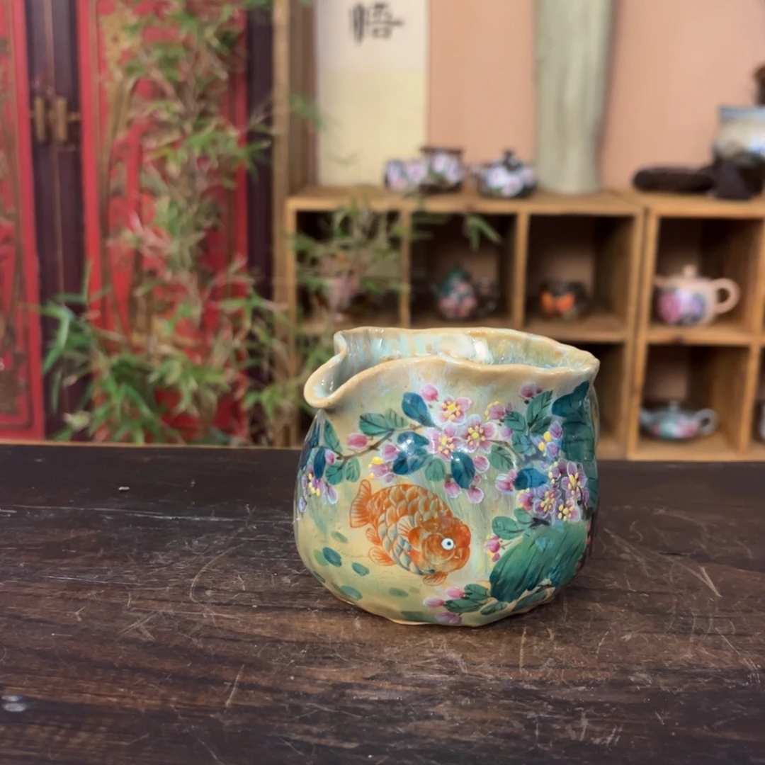 柴烧手工手绘陶瓷