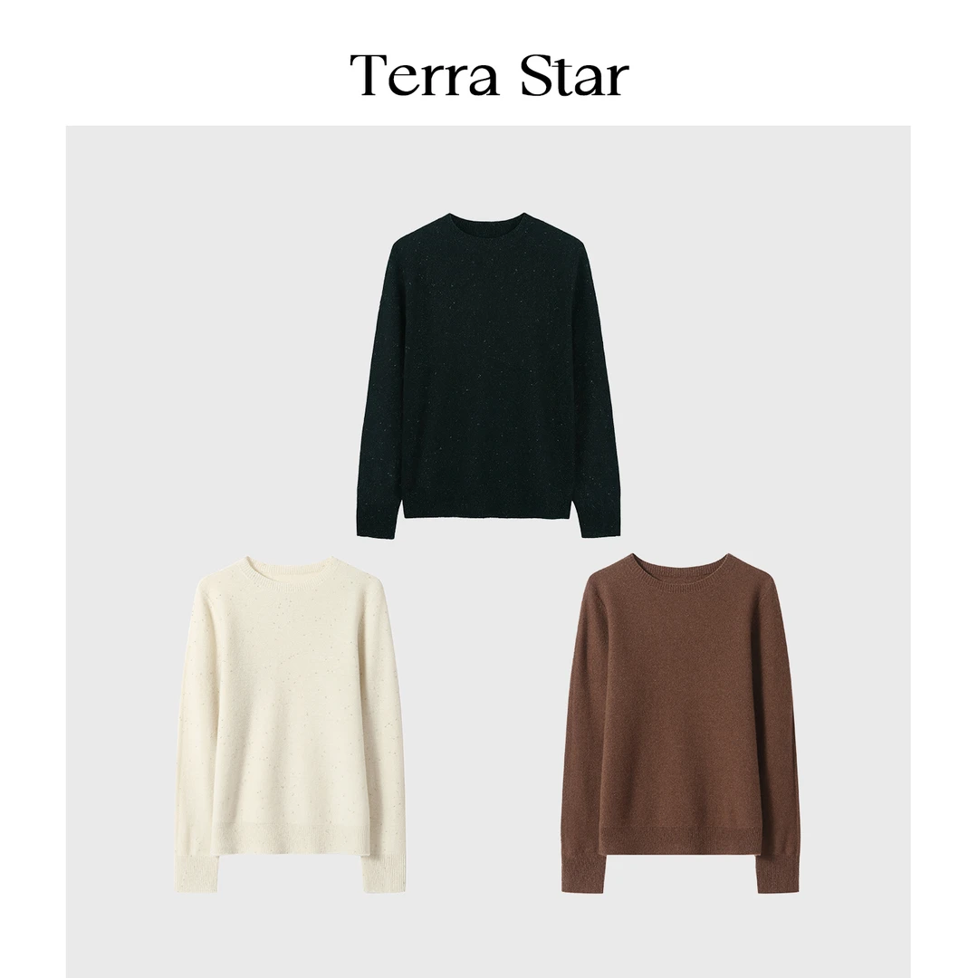 星壤 TERRA STAR金银丝套头毛衣/定纺定织细闪满分绵羊毛针织014x