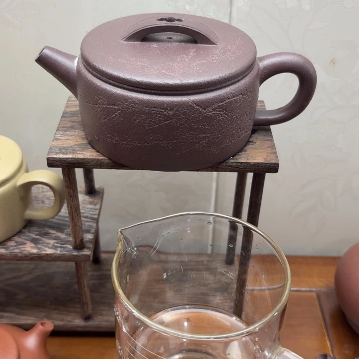 那***夜茶壶紫砂原矿半手工天青泥汉瓦200cc