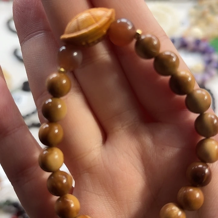 菩提根/象牙果吊坠黄色