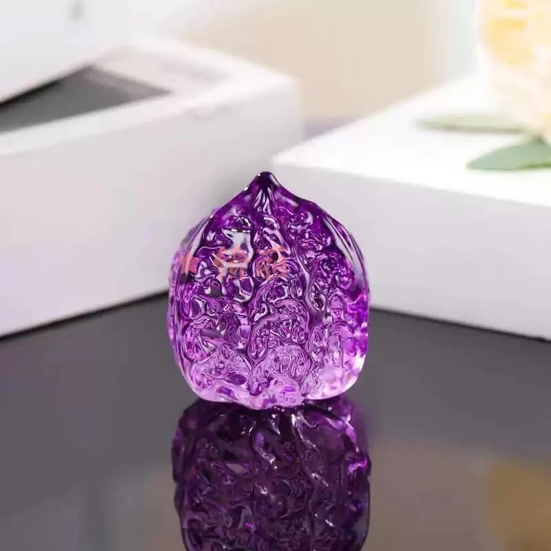 拍一发二-轻奢水晶文玩紫色核桃摆件手指锻炼盘核桃桌面装饰