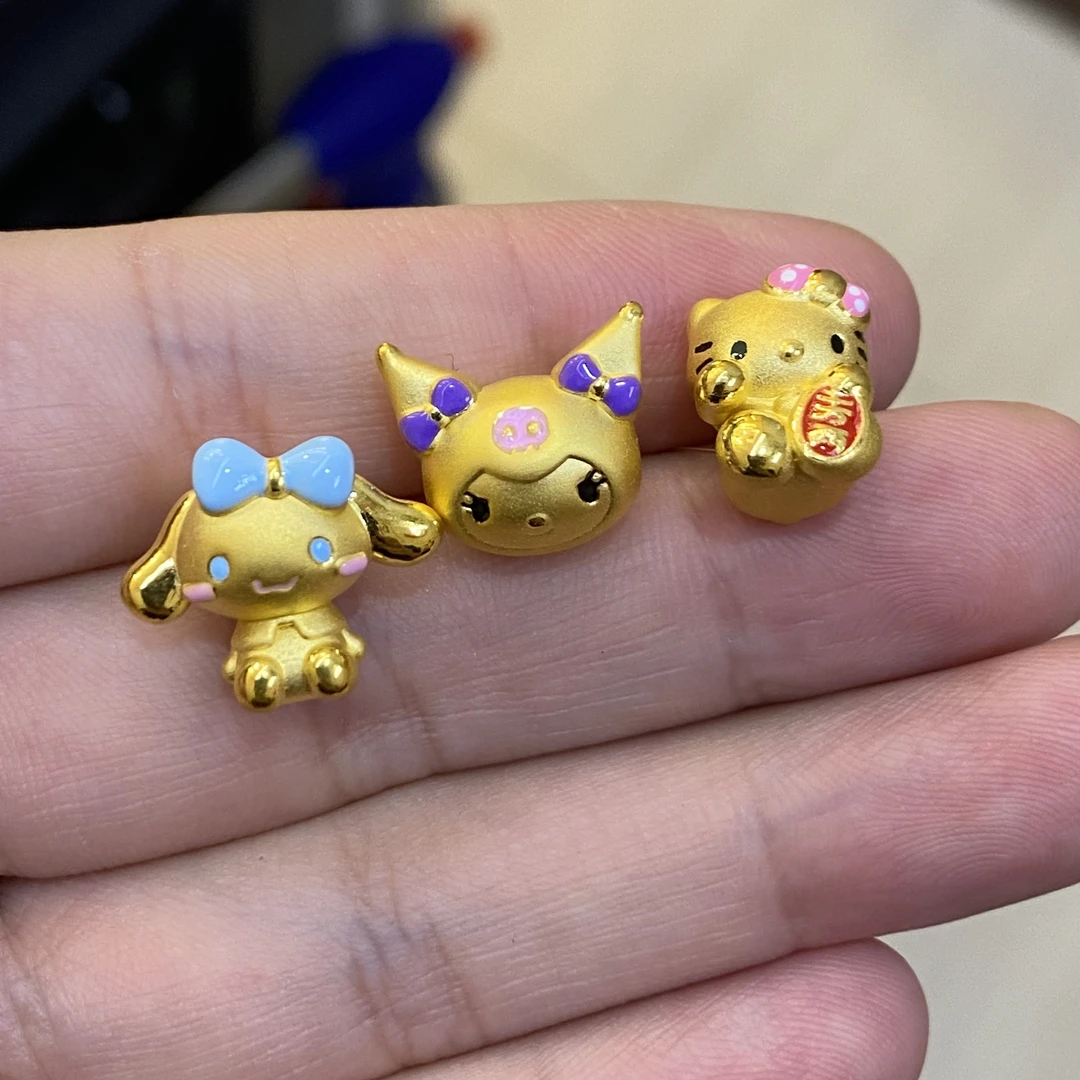 【库洛米/美乐蒂/kt猫/玉桂狗】六桂福足金可爱宝宝素款卡通编绳