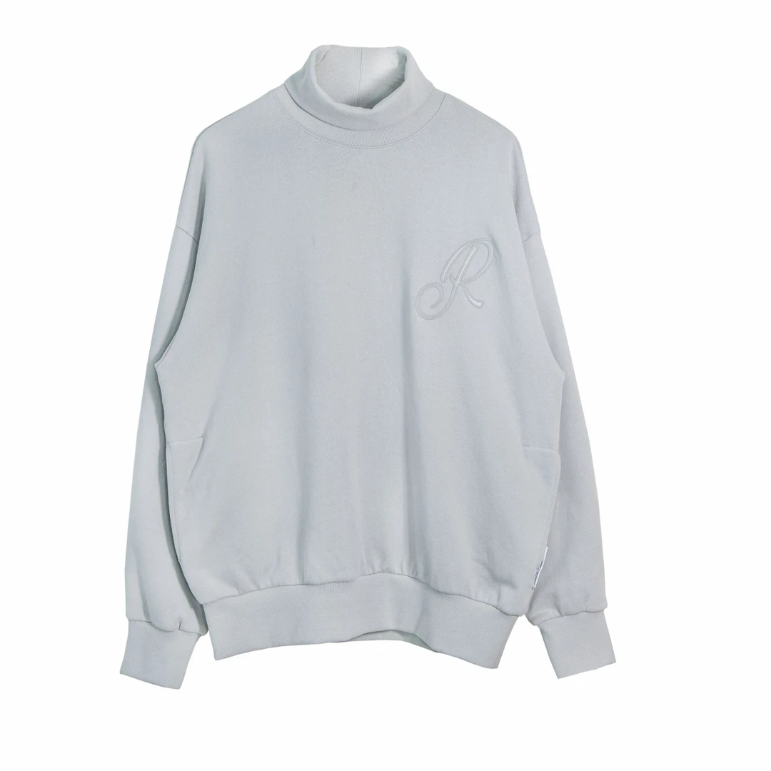 RESHAKE/后型格常规中性圆领套头上衣纯色宽松男女同款潮流打底