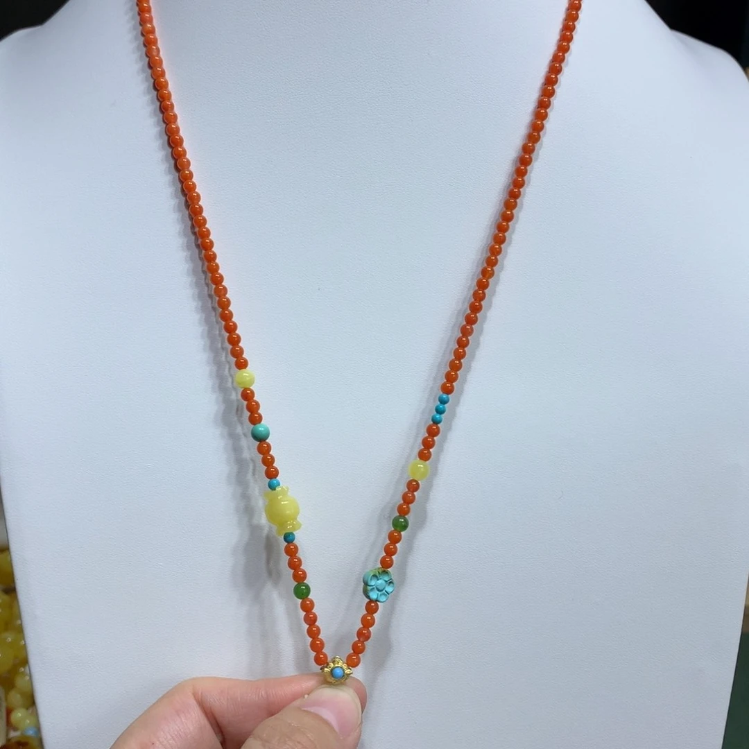 南红玛瑙颈饰未镶嵌3m m