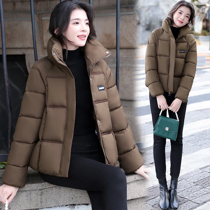 爆款韩版棉服女短款冬季新款洋气面包服棉衣立领小棉袄小个子外套