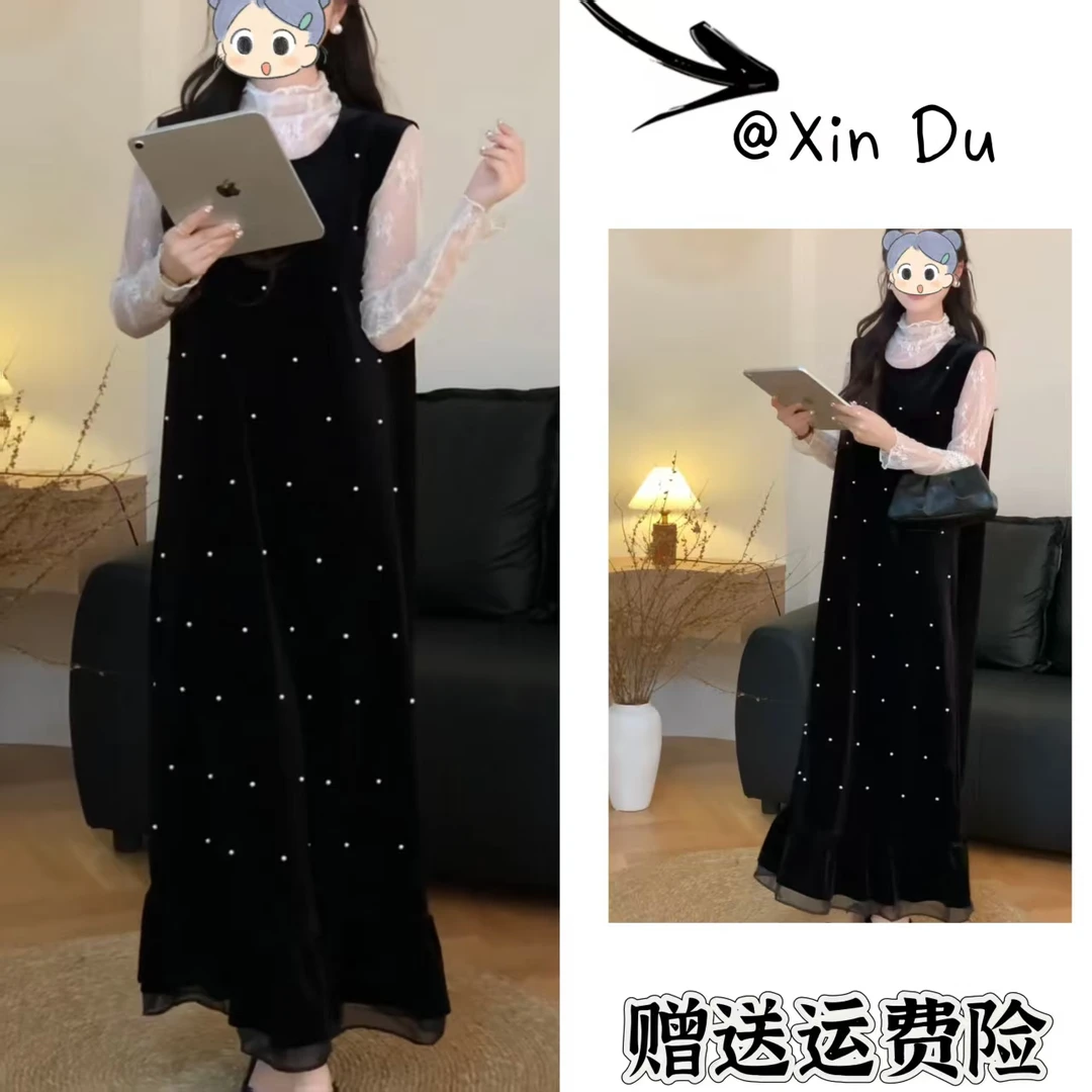 2025秋季新款时尚显瘦气质女士网红洋气两件套百搭款D22166