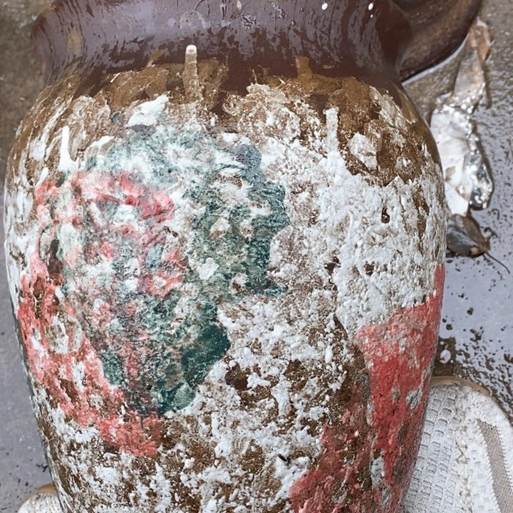 紫砂花盆高约28口约20