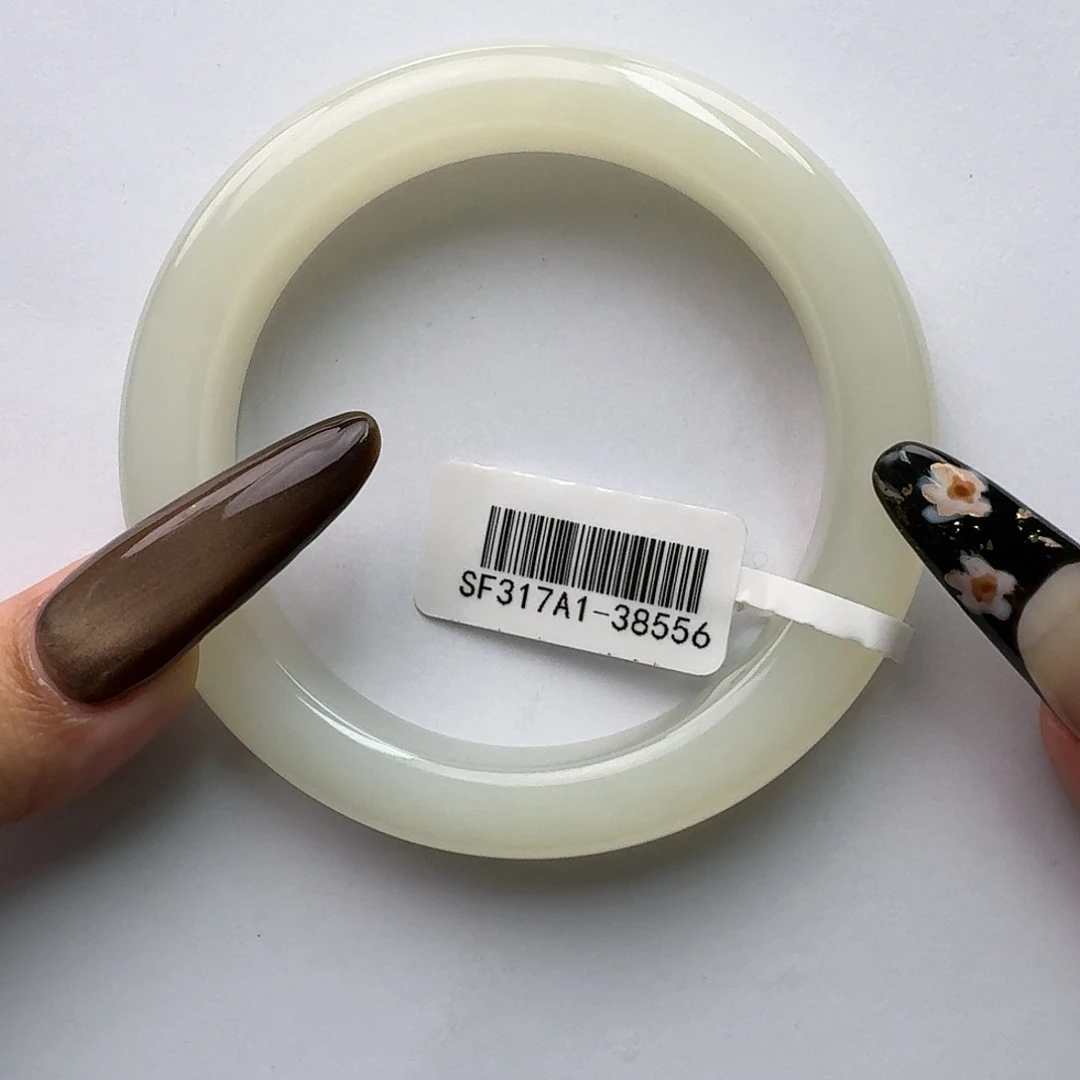 和田玉未镶嵌手镯新疆暖白56