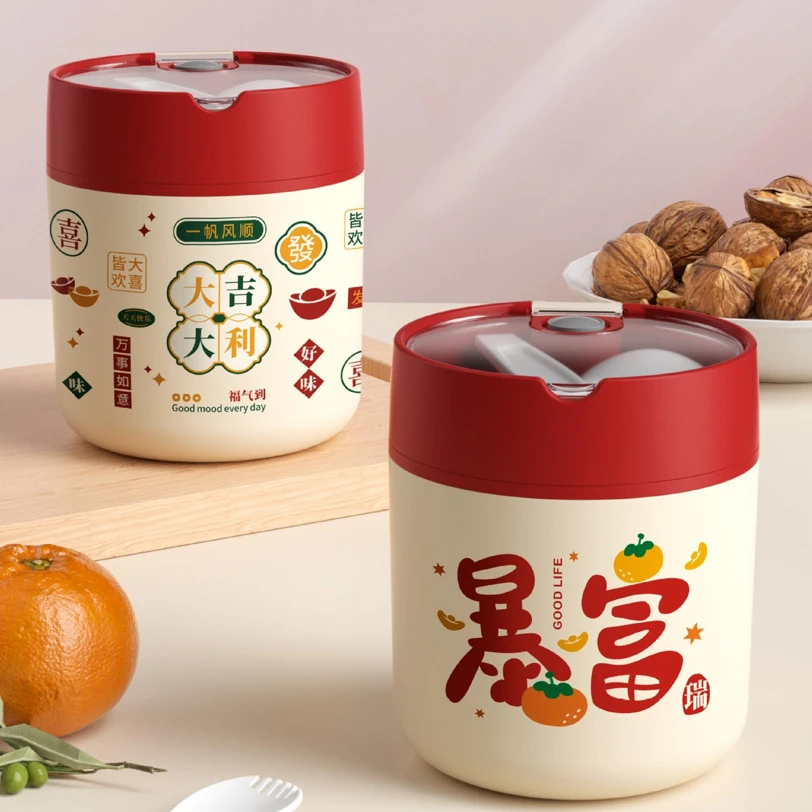 新款不锈钢汤杯创意卡通学生便携密封防漏早餐杯保温桶早餐粥汤罐