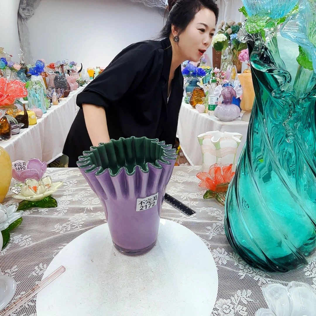 2172琉璃花瓶花器摆件