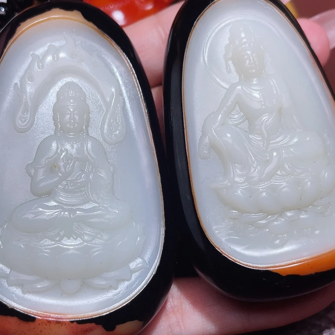 和田玉未镶嵌颈饰事**意