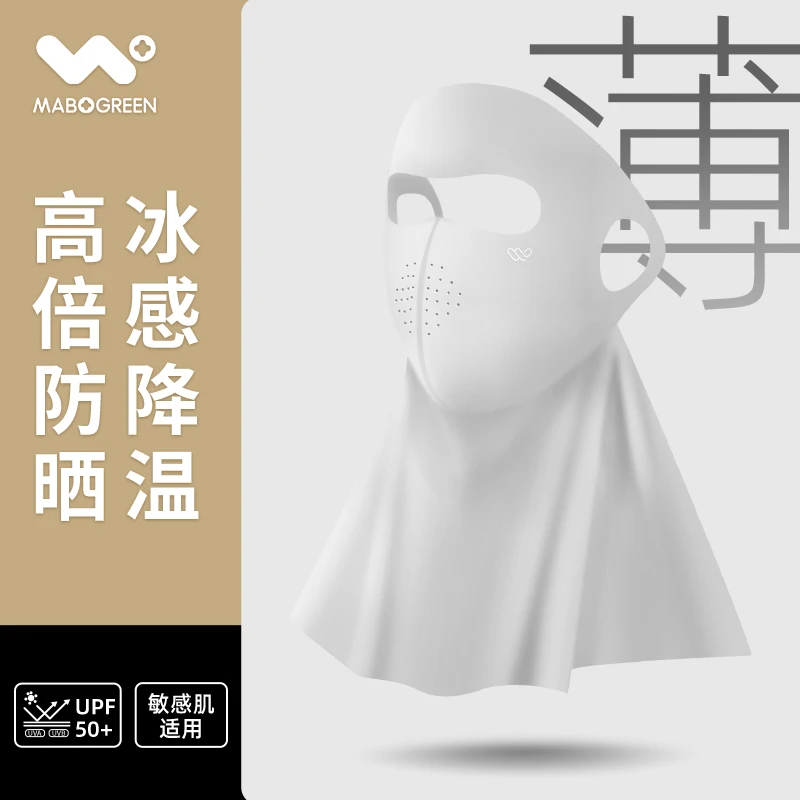 防晒面罩男款全脸加大加宽护颈一体薄款防紫外线口罩钓鱼专用面罩