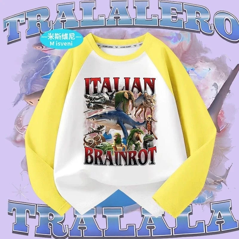 男童长袖T恤通通哥木棍人衣服抽象国外山海经儿童秋装打底衫上衣