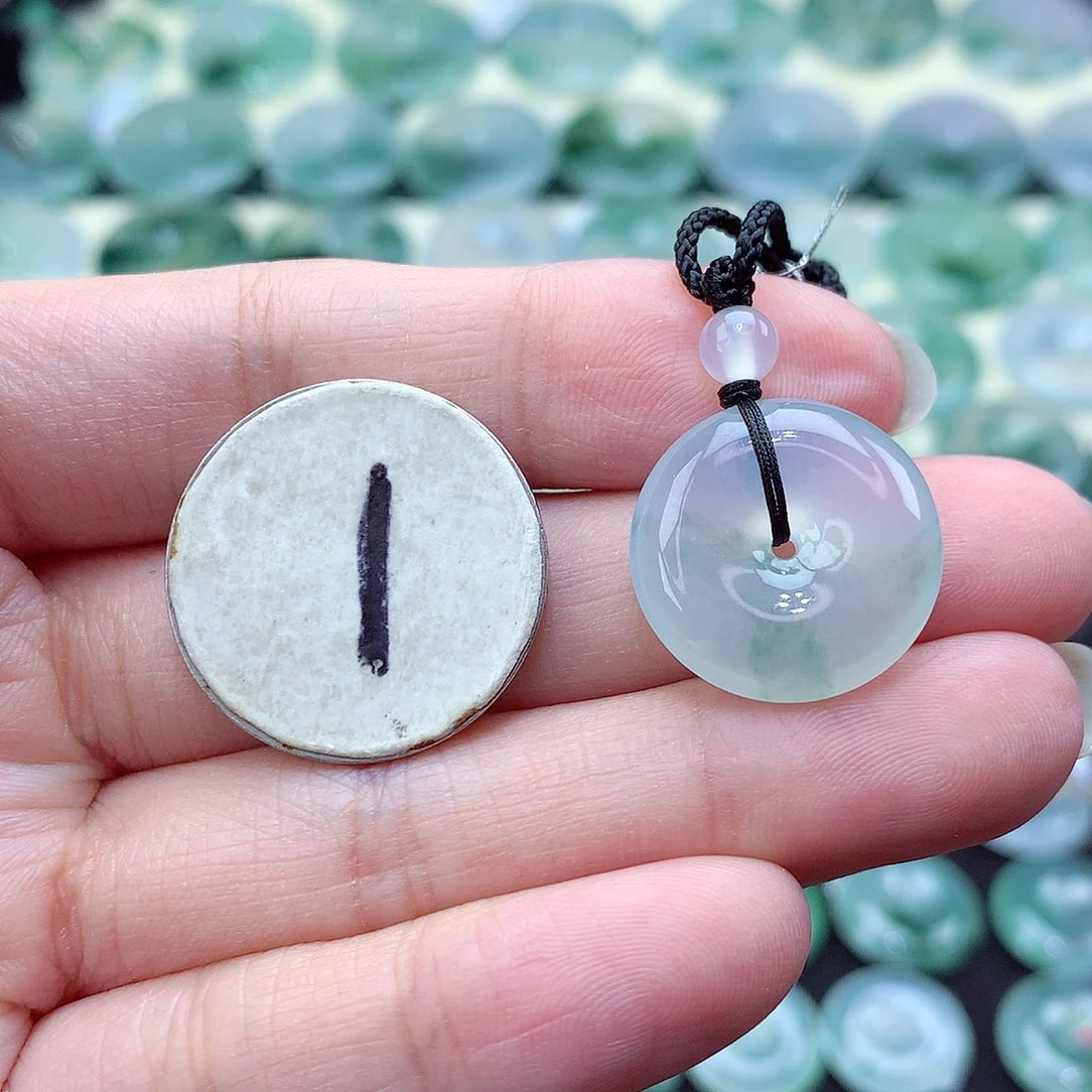 翡翠颈饰未镶嵌112尺寸19.3-5.8