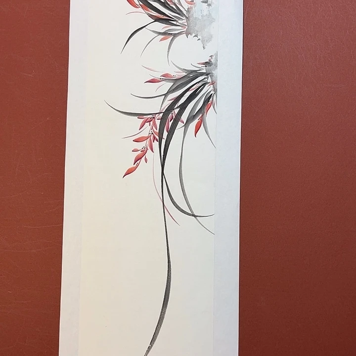 国画听兰老师花鸟