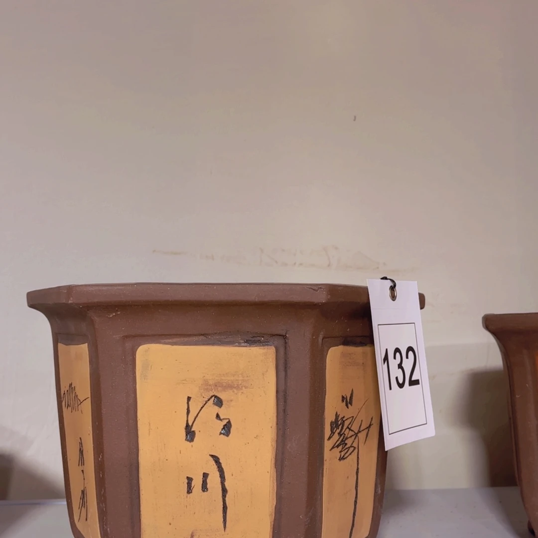 紫砂高六方小号黄色