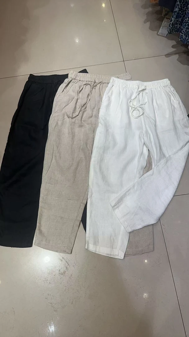 收口裤简单休闲裤国风亚麻百搭透气纯色