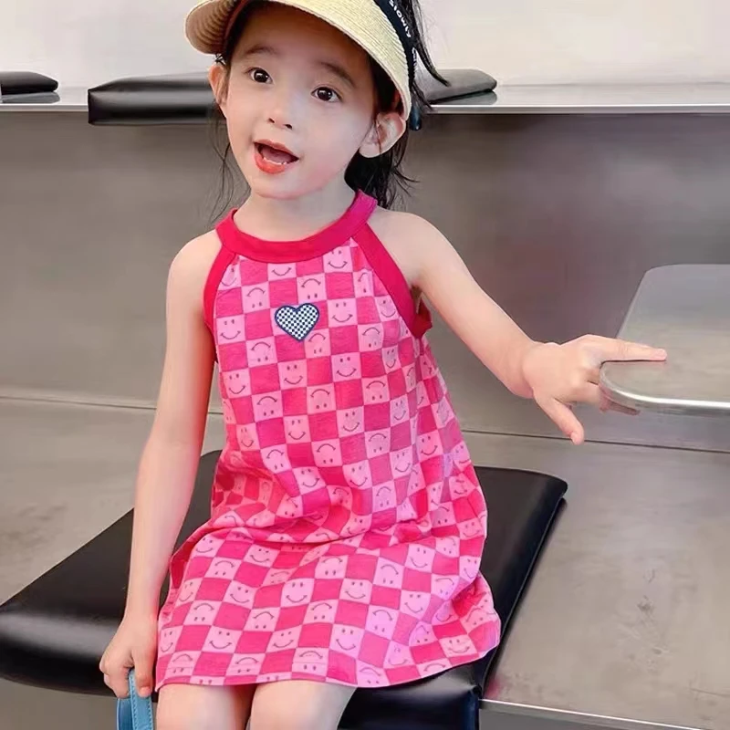 2025女童睡裙冰丝夏季公主裙儿童冰丝薄款睡衣宝宝女孩吊带裙子