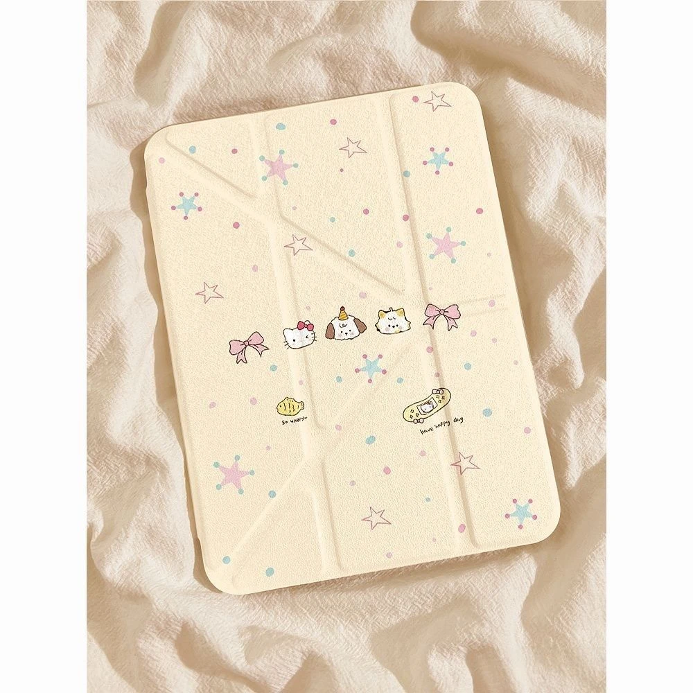 星星动物适用于苹果iPad平板壳pro11带笔槽air56iPad10.2Y折10代