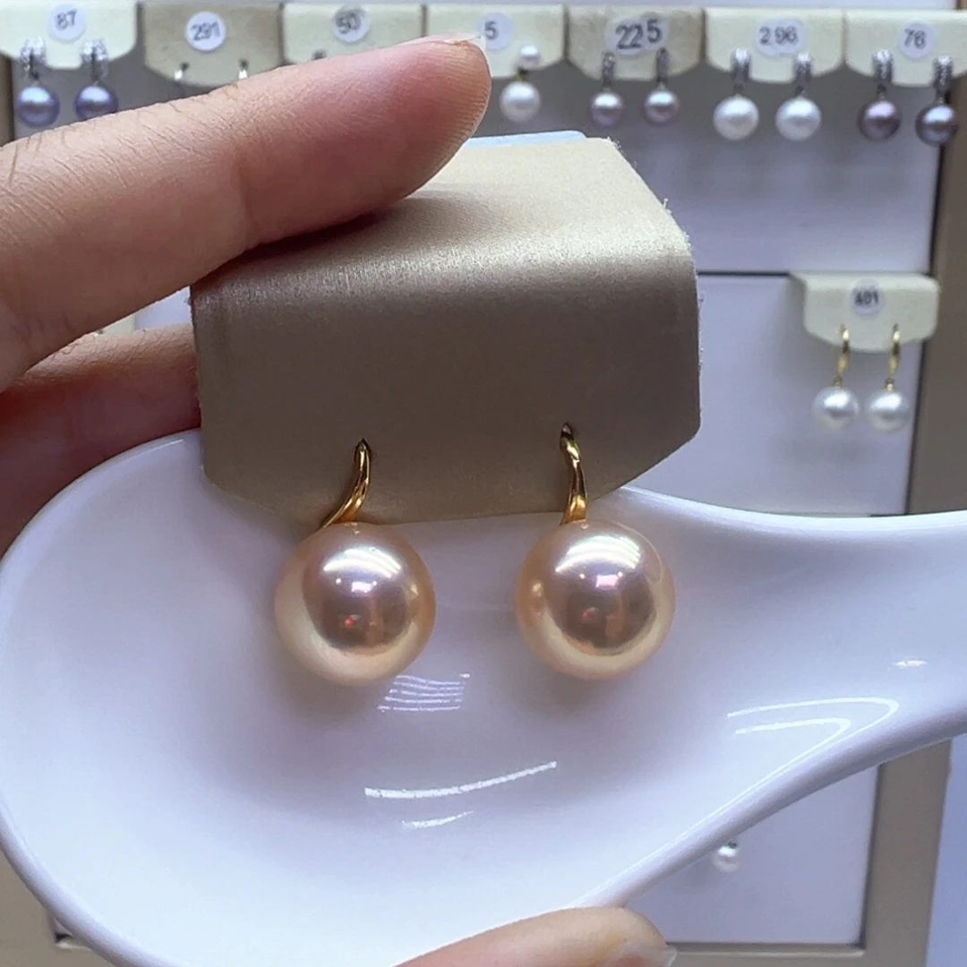 银S925镶嵌淡水珍珠耳饰