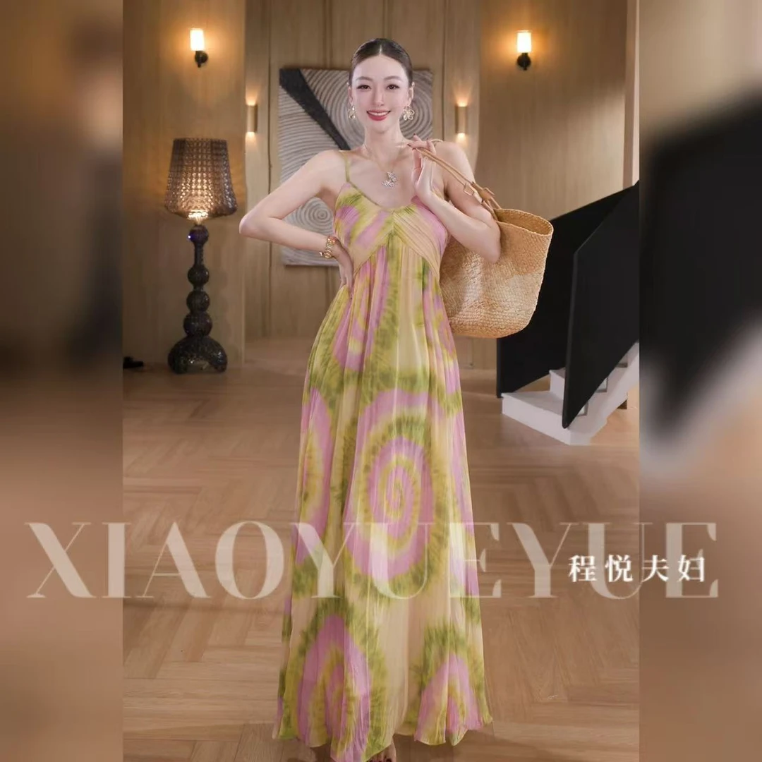 程悦夫妇【夏威夷风情】A-02145夏季时尚欧若风新疆旅游必备裙子