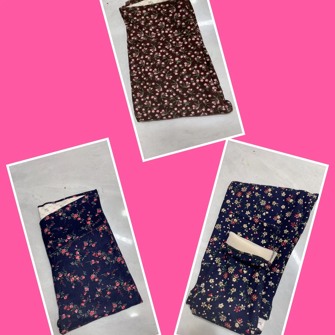 中老年高腰大码碎花保暖裤秋冬季节外穿宽松打底裤