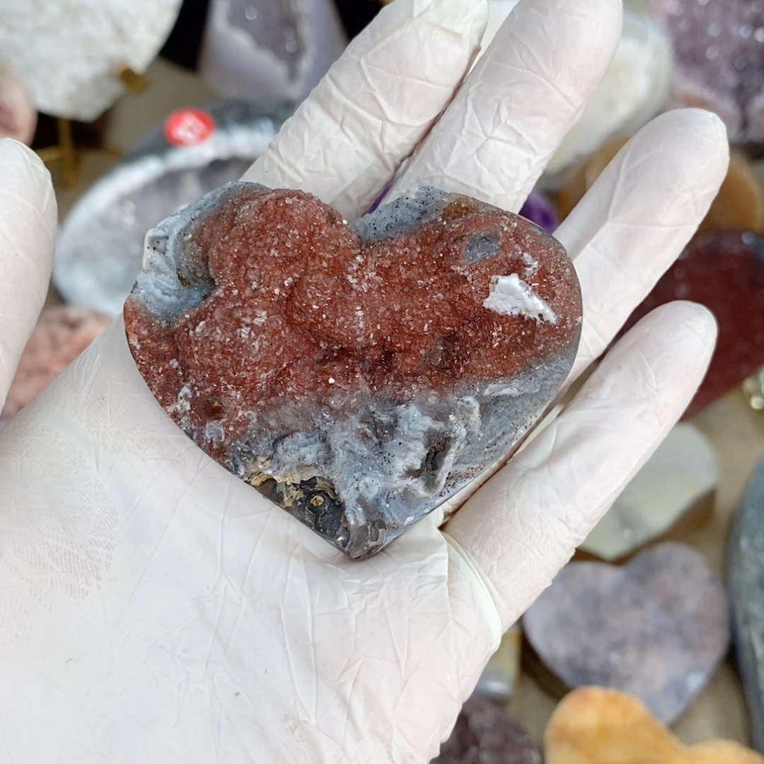 水晶天然水晶摆件9K金镶嵌