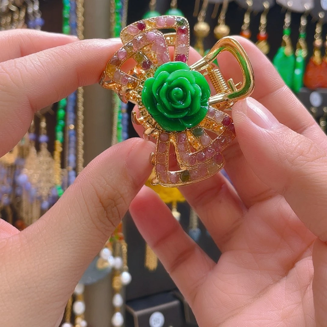 翡翠合金耳饰翡翠