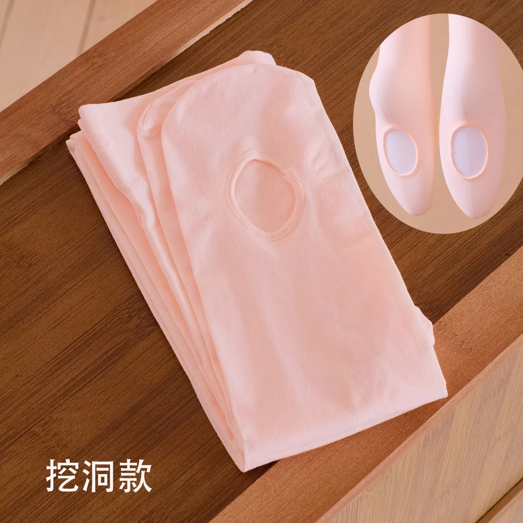 儿童舞蹈袜练功专用肉粉色春夏60D白色跳舞袜考级专业打底袜挖洞