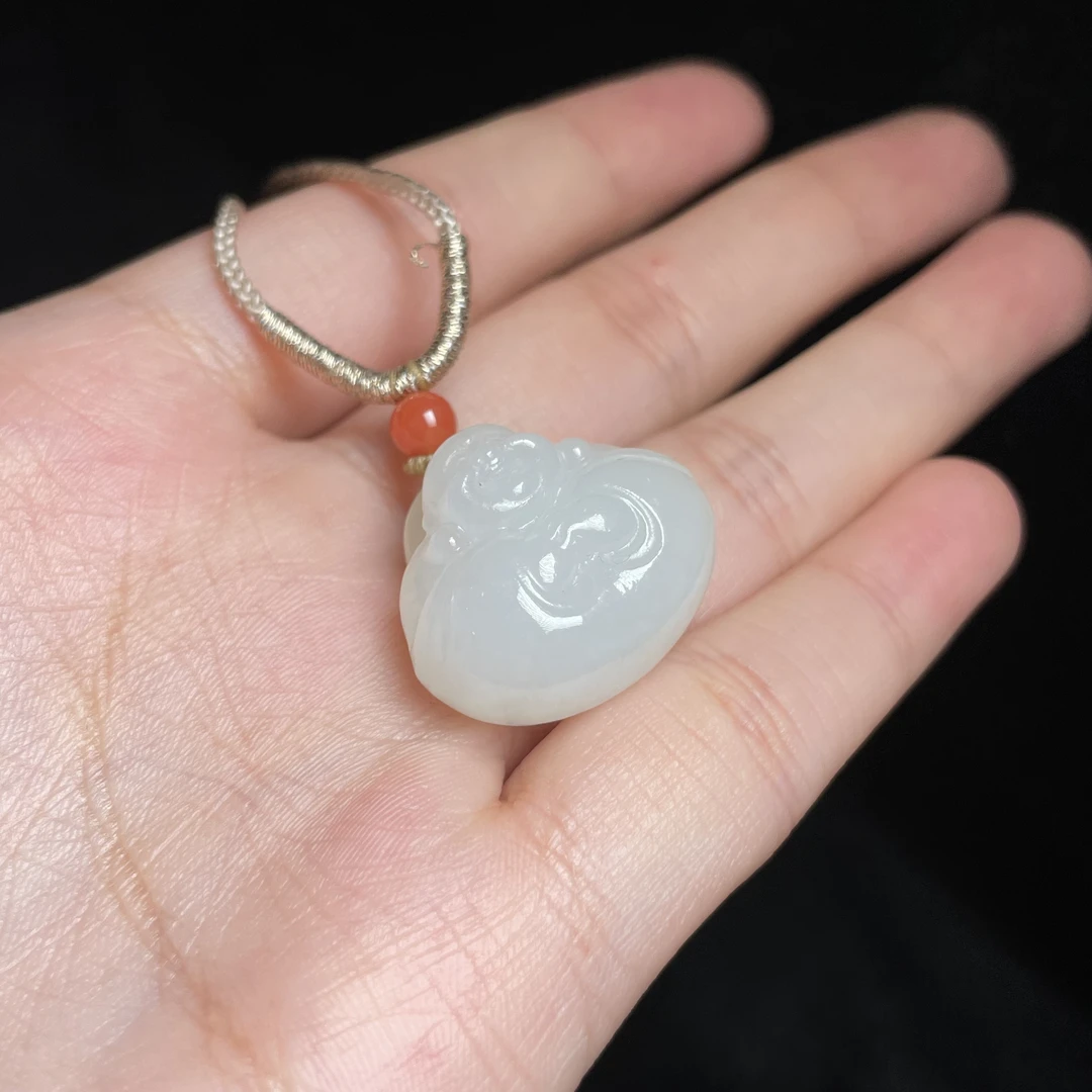 L【玉氏珠宝】和田玉佛公吊坠-约20*22*11mm 多样性发一 CAN060884