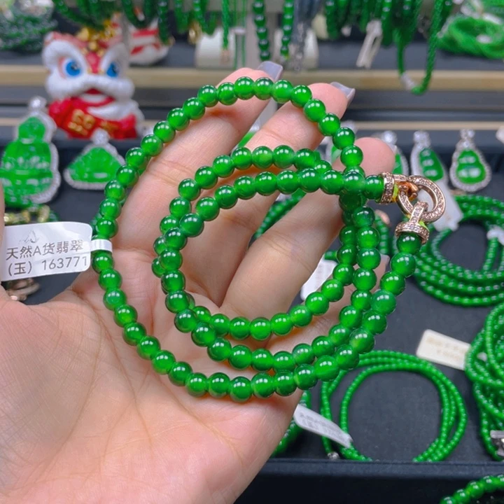 翡翠未镶嵌颈饰项链6