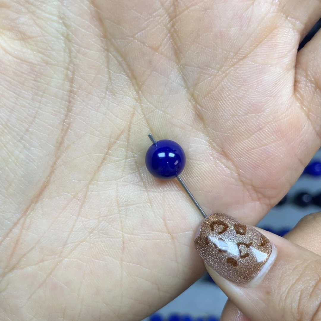 青金石8mm单珠未镶嵌追**喵