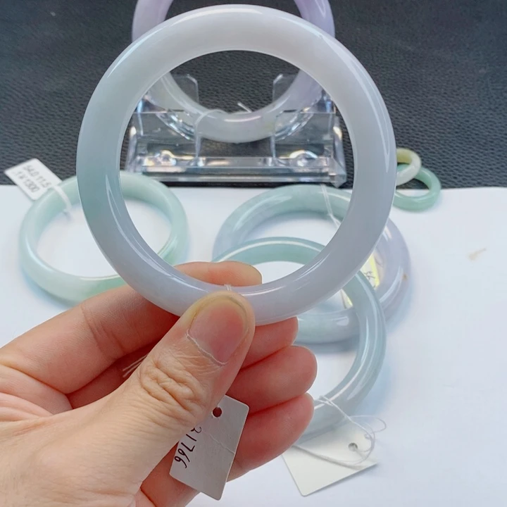 未镶嵌手镯翡翠胖圆条手镯58-59圈口