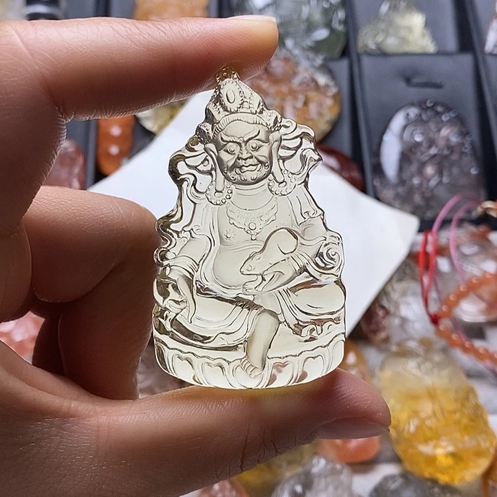 水晶颈饰未镶嵌水晶吊坠