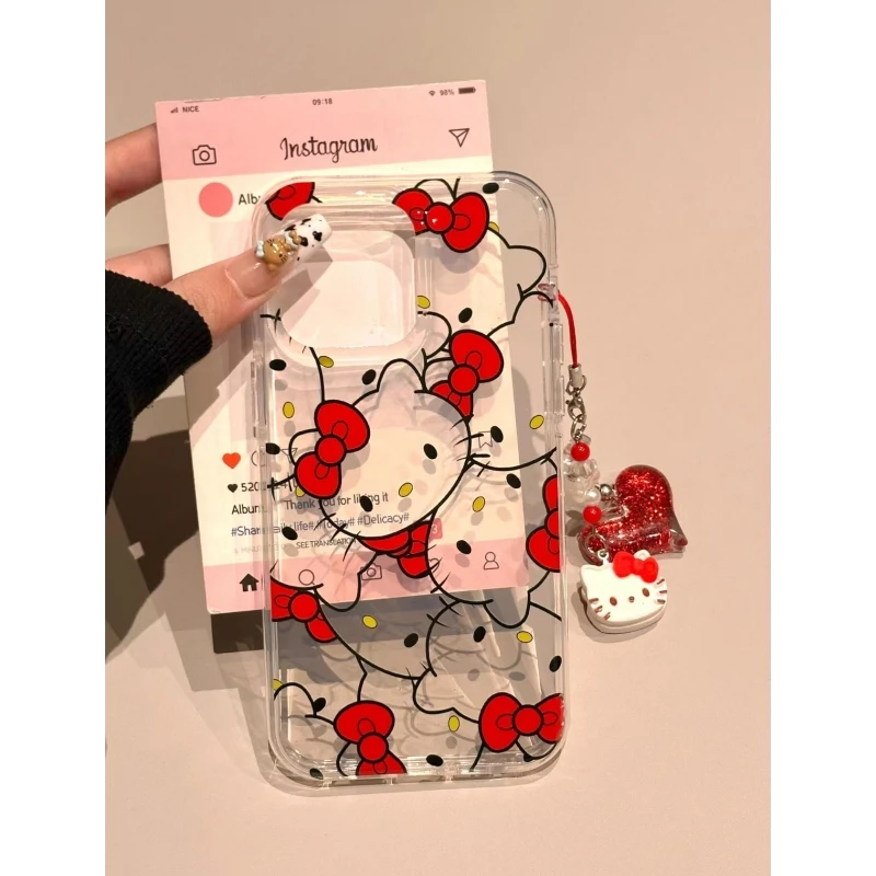 Lucky镂空满屏kt头像适用iPhone16高透手机壳华为vivo小米oppo套