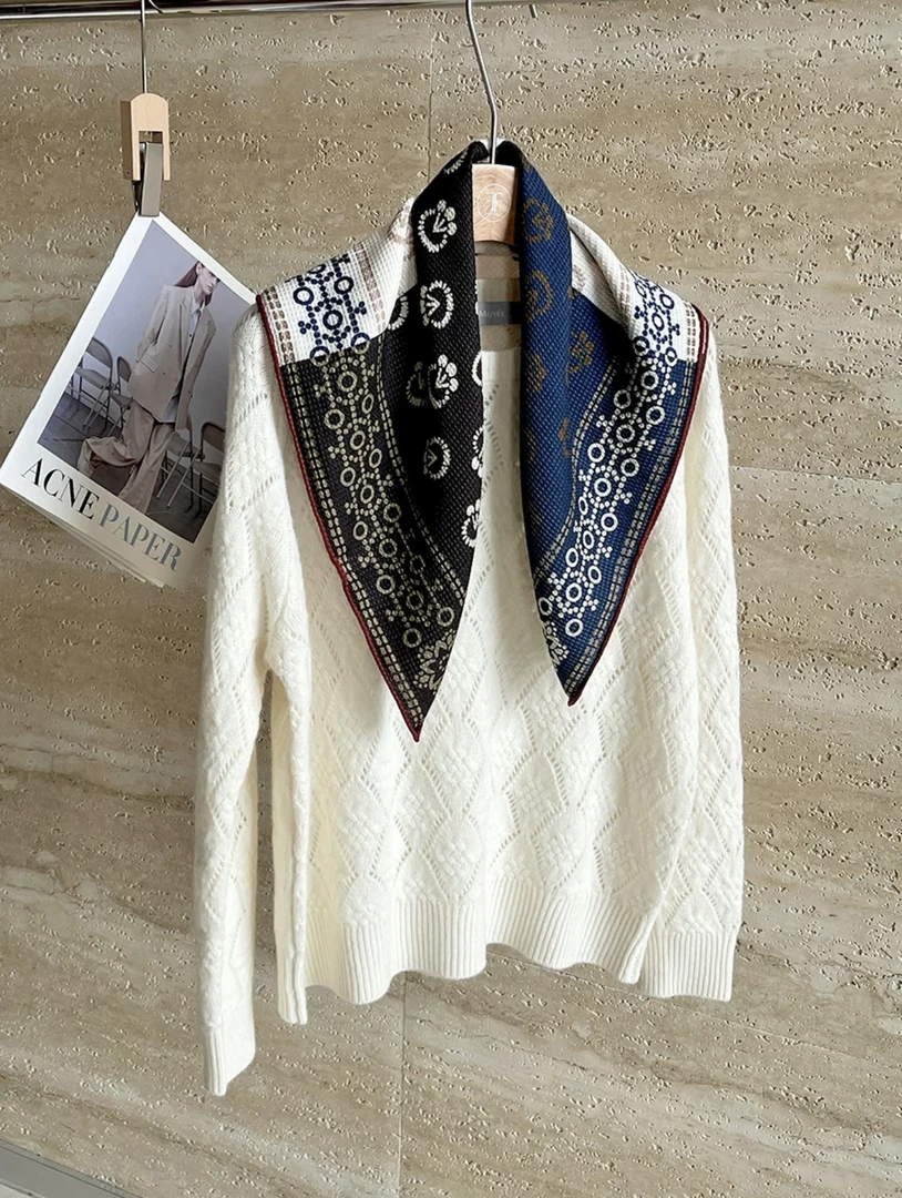 【四宫格配色】钻石纹时尚百搭丝毛女士围巾冬季保暖丝巾披肩65*65