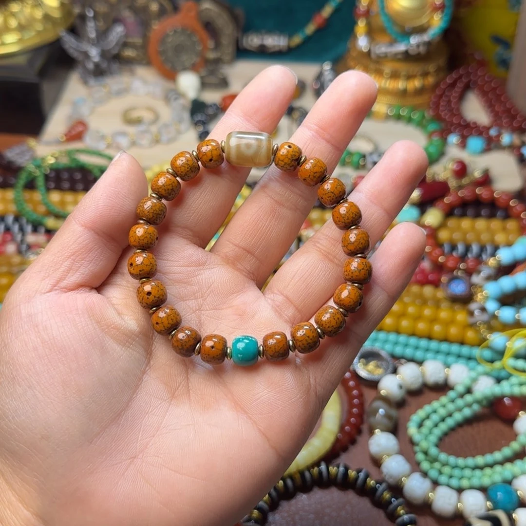 颈饰琉璃藏式念珠/藏式手串