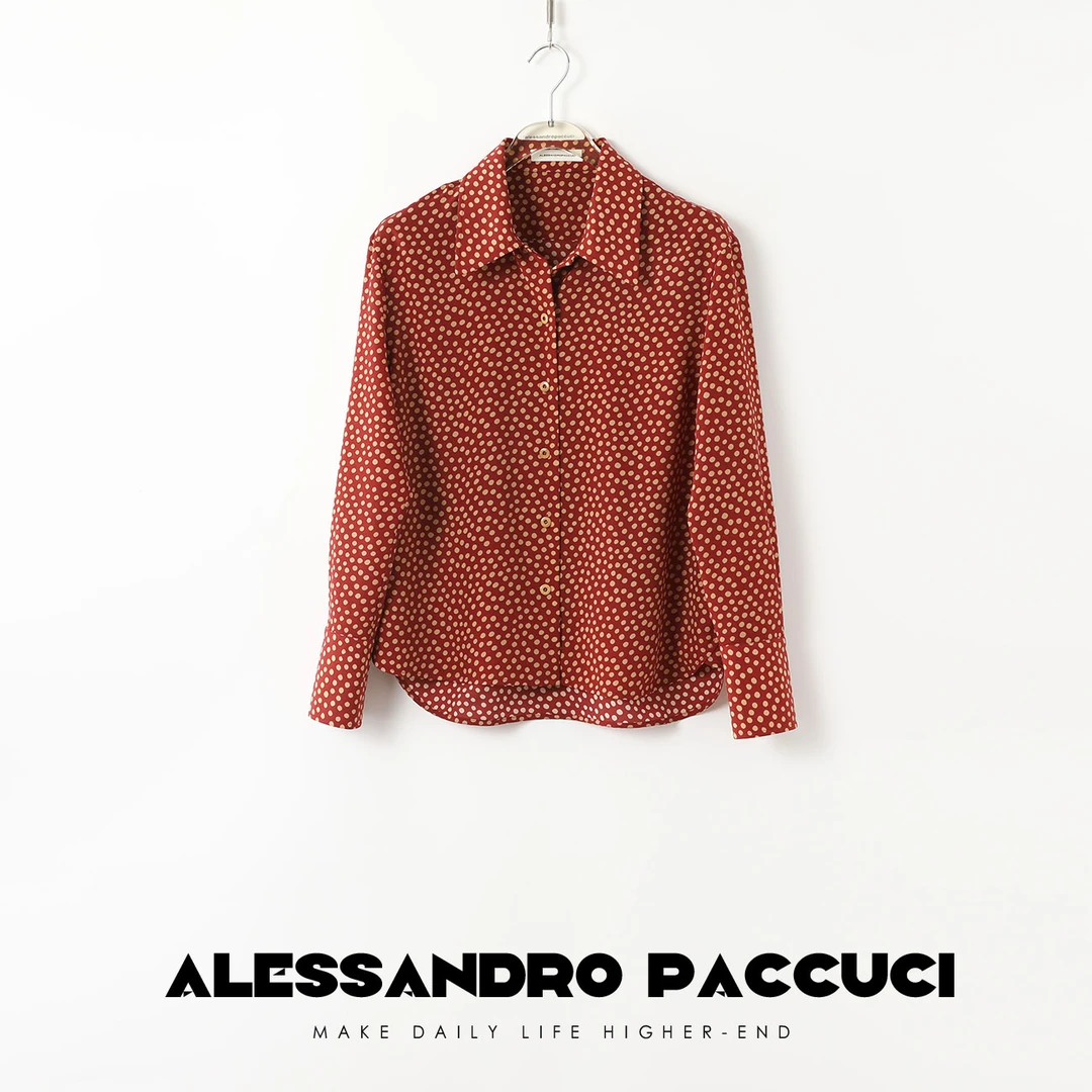 AP洛哥43009HC 美拉德波点经典复古衬衫(仿真丝版)