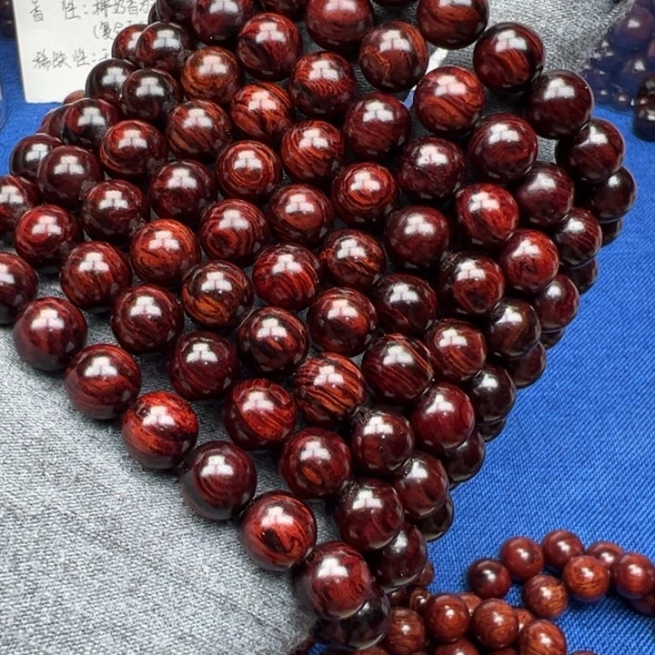 花梨木类红降10圆珠红肉满油单圈