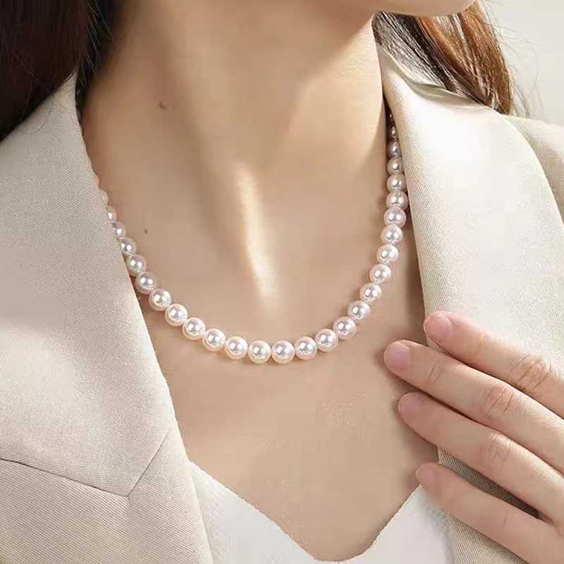 链子925银 全珠链 极光白 妈妈链 10mm 百搭强光 时尚 长45cm