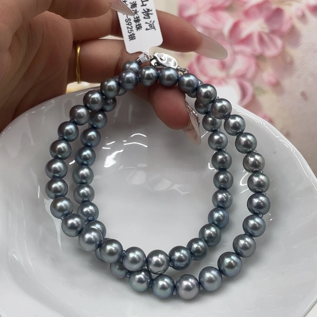 颈饰银S925镶嵌海水珍珠