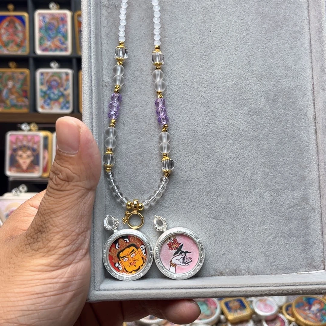 吊坠黄财佛手纯手绘