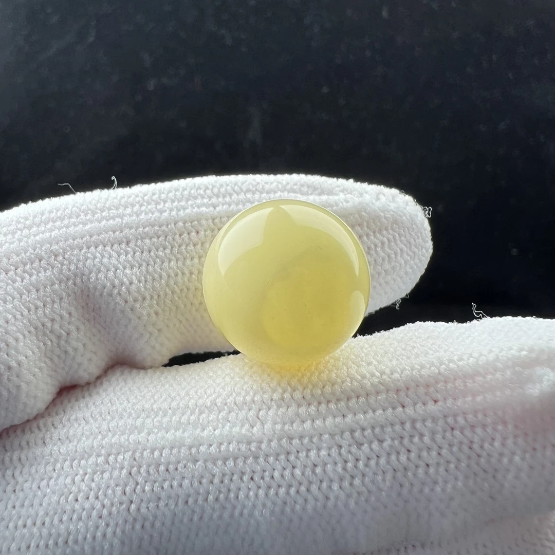 A2979天然蜜蜡制品 圆珠14.1mm一物一图假一罚十
