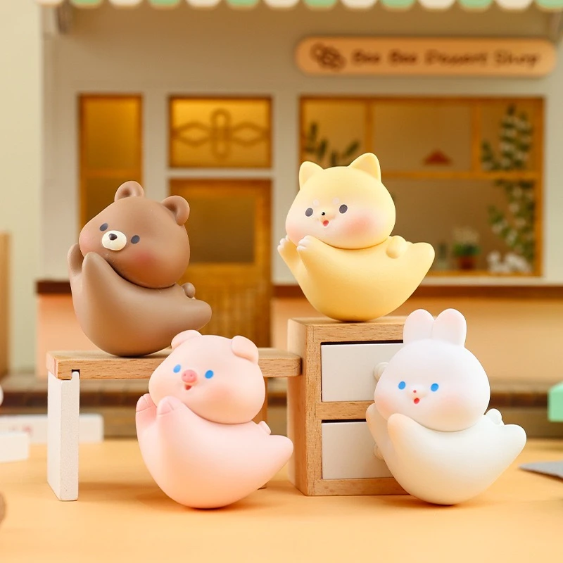 【一套4个】不倒翁动物diy饰品摆件