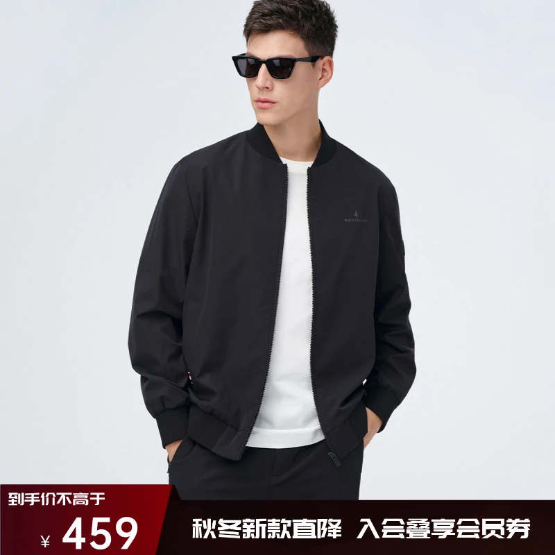 [防水]navigare意大利小帆船时尚棒球领夹克男士轻户外休闲外套