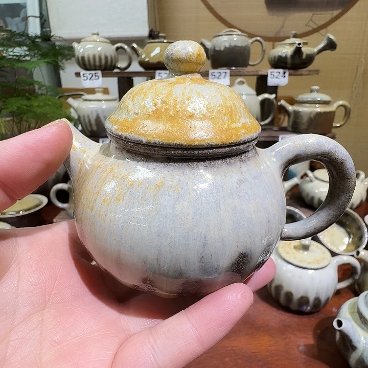 p***g建水紫陶白泥柴烧壶复烧